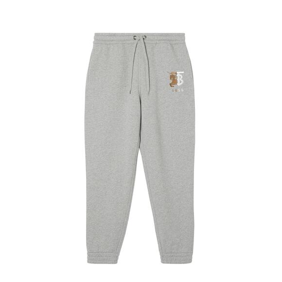 Burberry Interlocking TB Logo Men Size L Gray Track Jogger Sweatpants NWT $630 - Picture 4 of 10